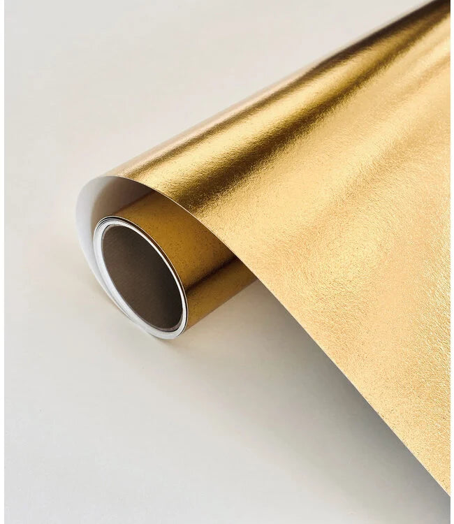 Fresco Flowers | Bloemen behang door Frans Uyterlinde | High Gloss Gold/Groen F-059