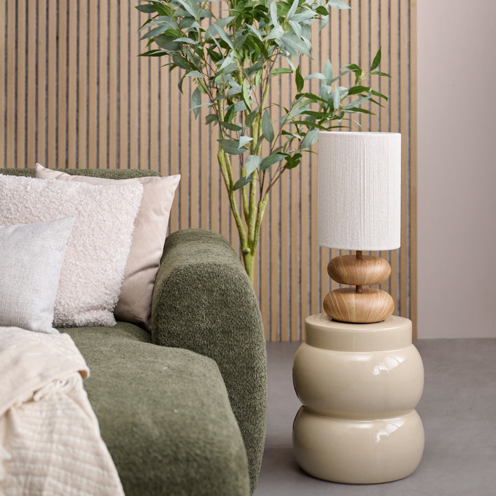 Tafellamp Danialo hout + touw