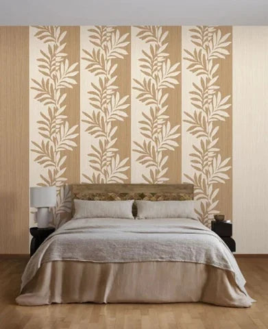 Casamance Lanzea behang Rama Ivoire/Chêne 75601018
