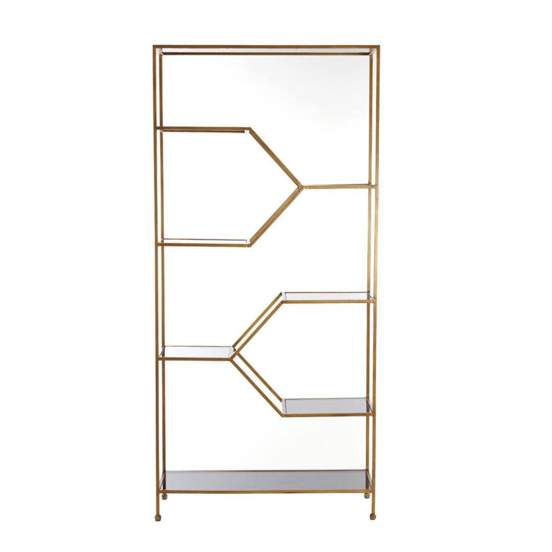 Light & Living stellingkast brons smoke glas Aino