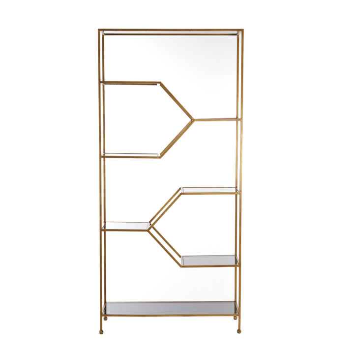 Light & Living stellingkast brons smoke glas Aino