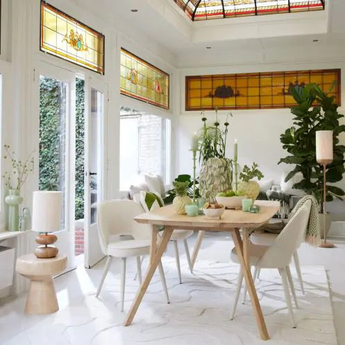 Tafellamp Danialo hout + touw