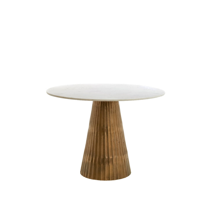 Eettafel Light Living Leyda marmer wit rond 100 cm