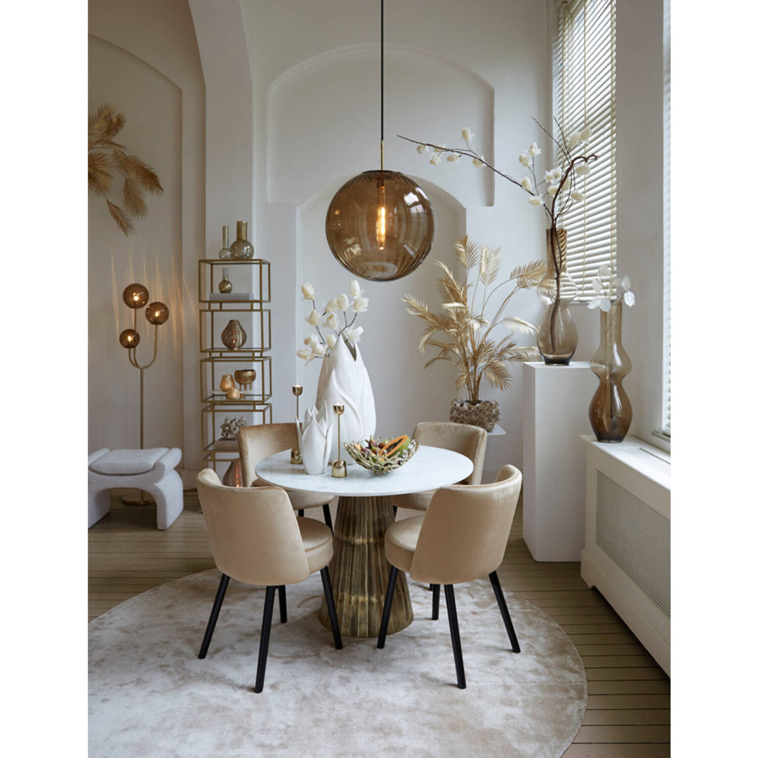 Eettafel Light Living Leyda marmer wit rond 100 cm