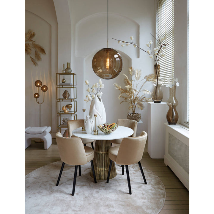 Eettafel Light Living Leyda marmer wit rond 100 cm