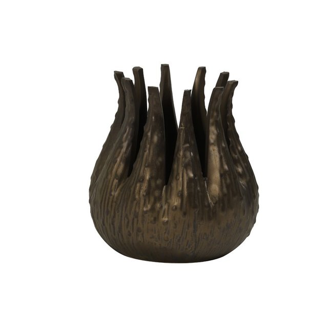 Light & Living theelicht Medusa keramiek mat koper