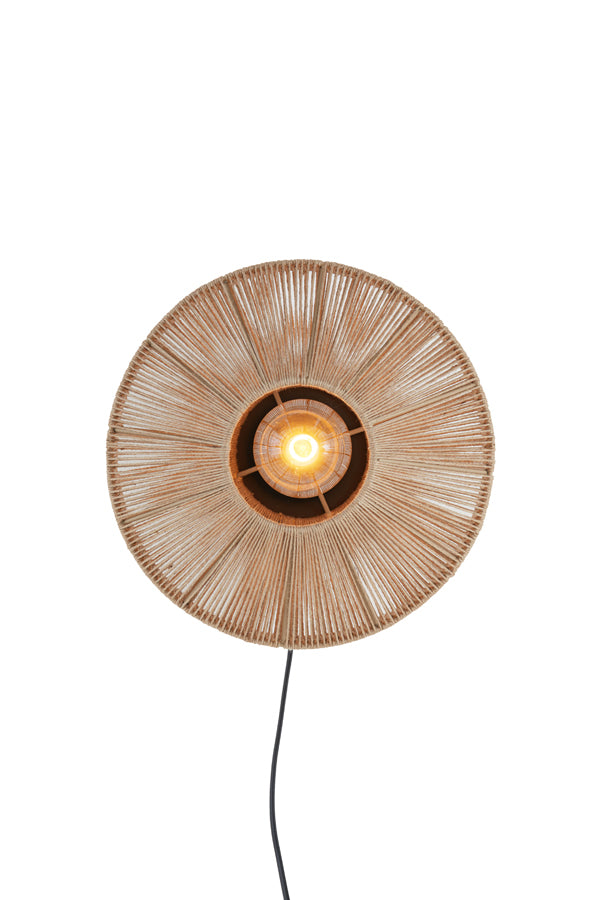 Wandlamp Lyra - Bruin - Ø31cm