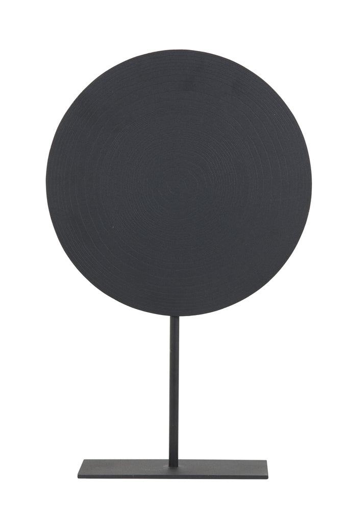 Ornament op voet Lasim - Mat lood spiraal - 35x10x56 cm