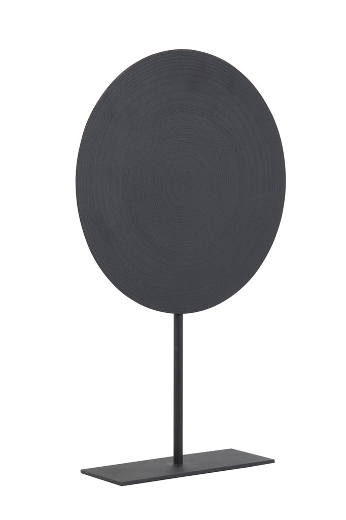 Ornament op voet Lasim - Mat lood spiraal - 35x10x56 cm