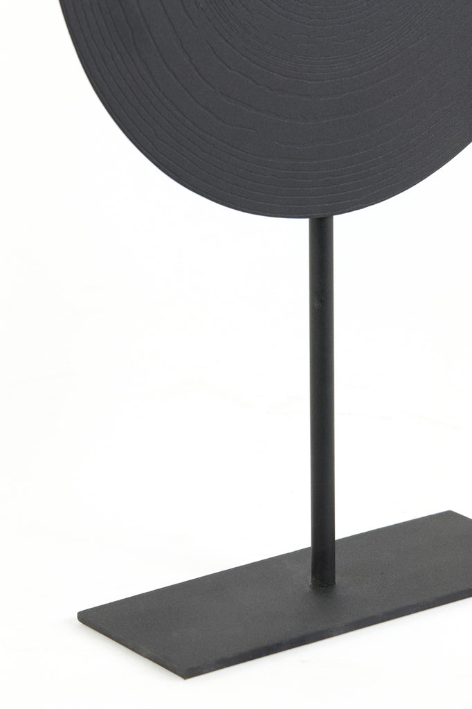 Ornament op voet Lasim - Mat lood spiraal - 35x10x56 cm