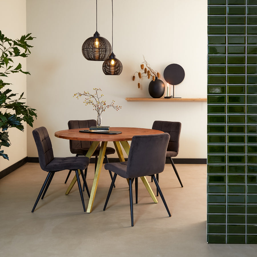 Ornament op voet Lasim - Mat lood spiraal - 35x10x56 cm