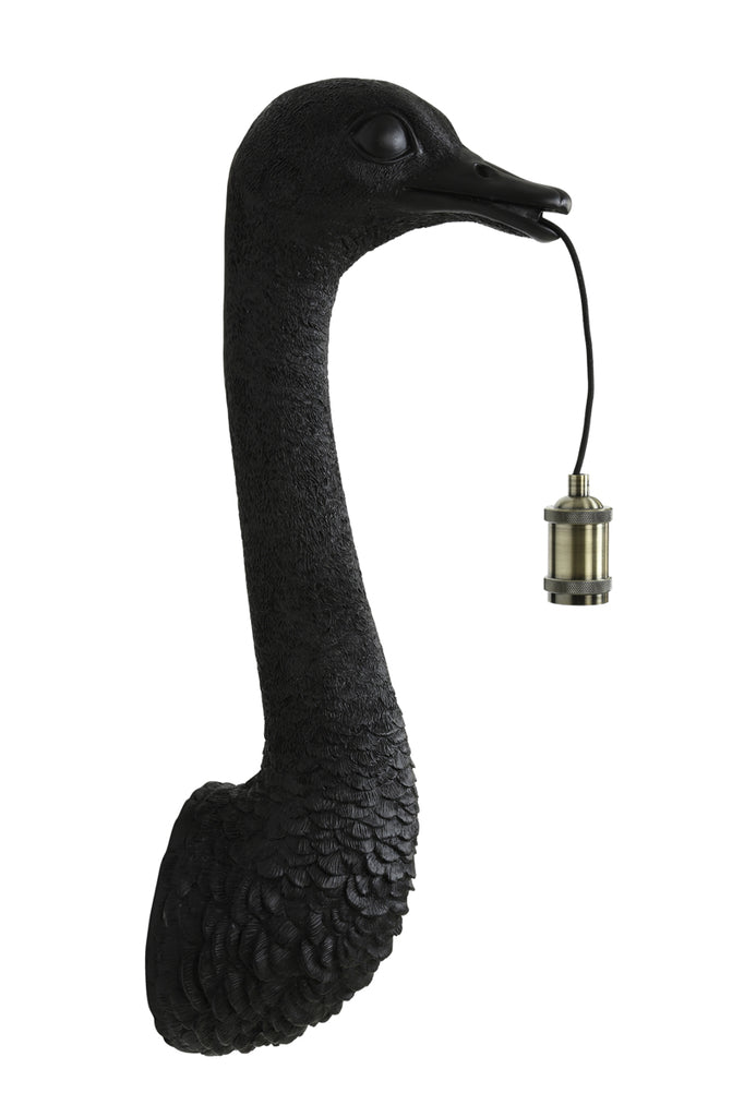 Wandlamp Struisvogel - Zwart -