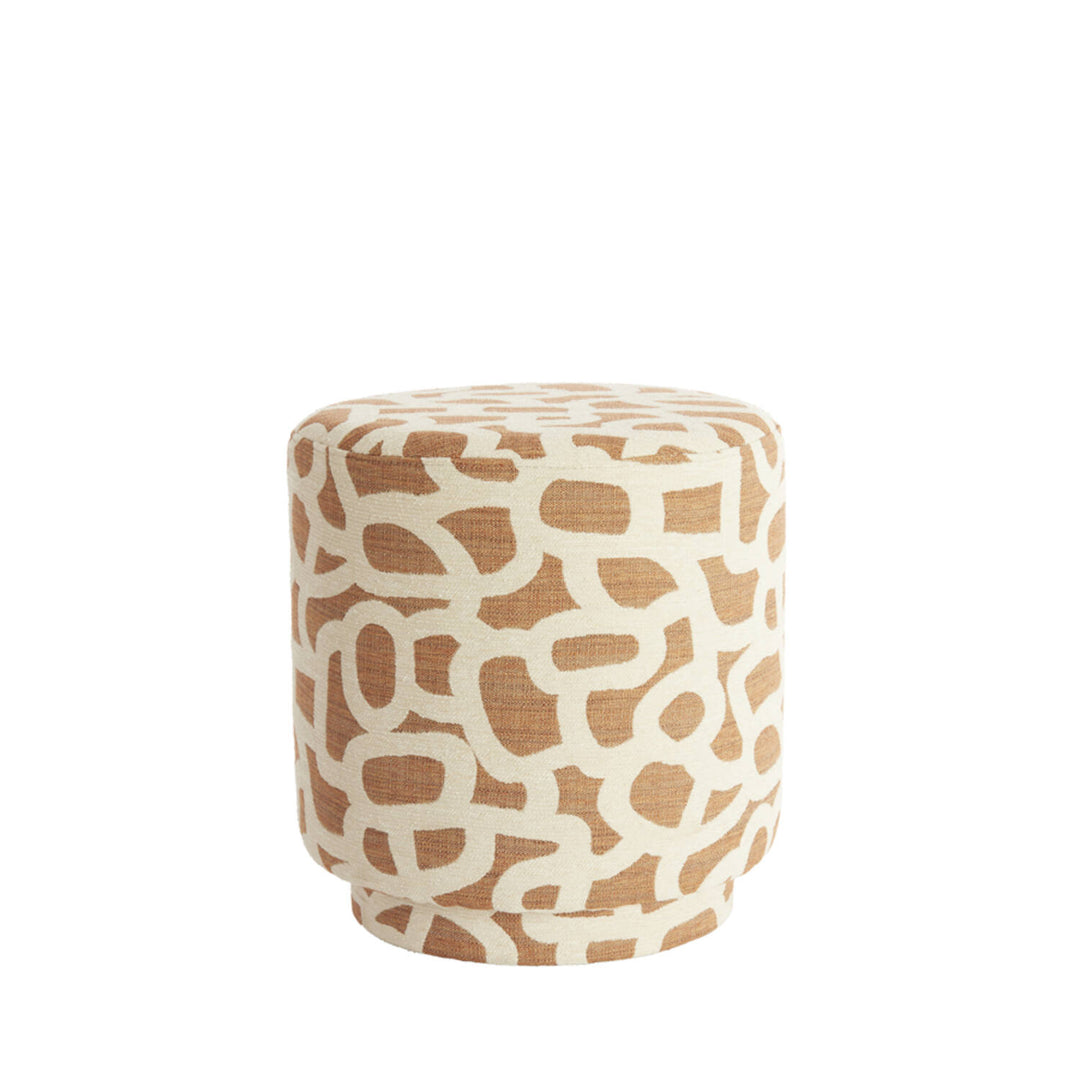 Poef Davonte - Creme Terra - Ø40cm - 44 cm