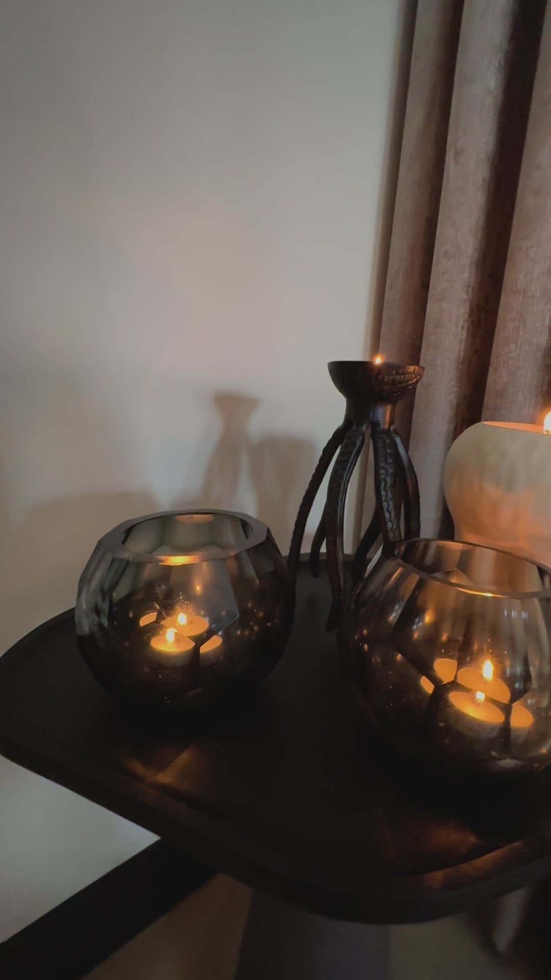 Dienblad 40x30x1,5 cm RONIA acacia hout mat zwart