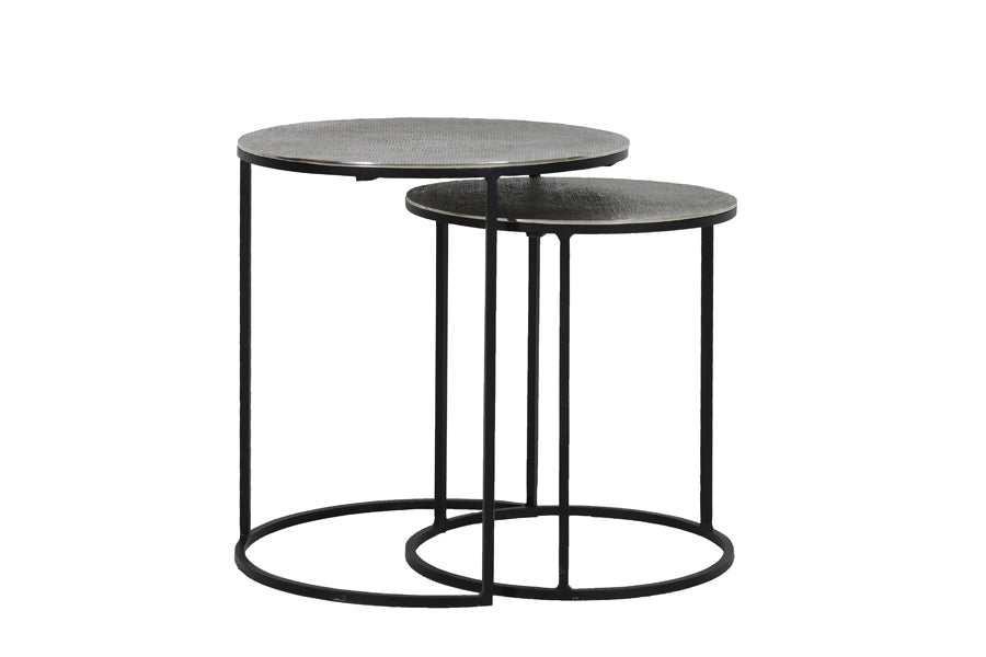 Side table Rengo - Antique Lead - Ø49cm
