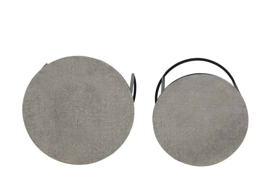 Side table Rengo - Antique Lead - Ø49cm