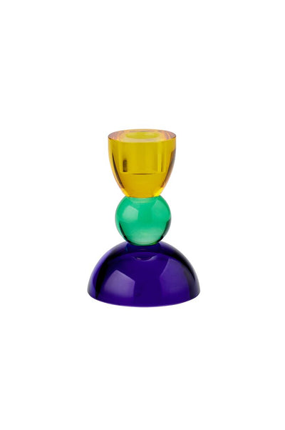 Sari kristalglas kandelaar ball geel groen paars Gift Company