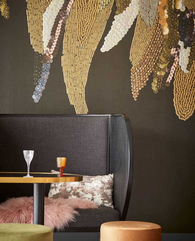 Eijffinger Museum 307408 fotobehang Fancy Feather Black Down