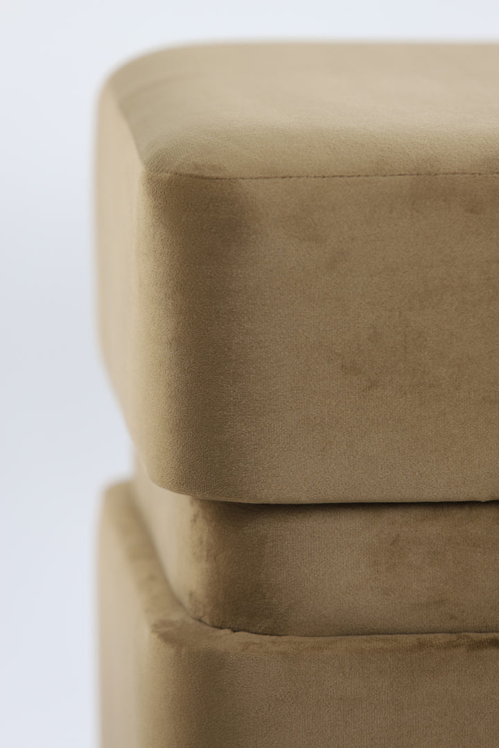 Poef 40x40x42,5 cm PIAZZA velvet bruin