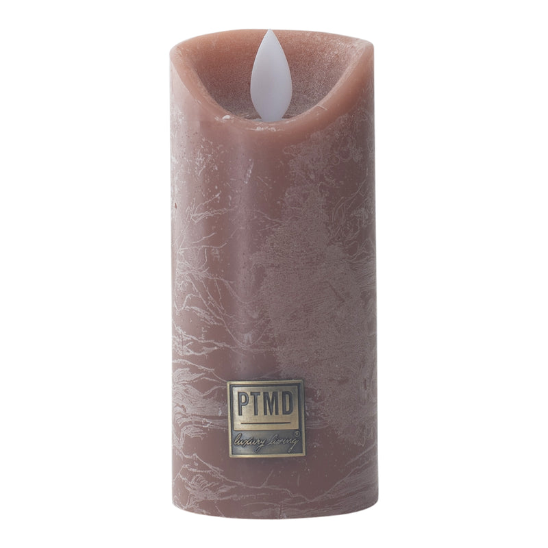 LED Light Candle rustic brown moveable flame