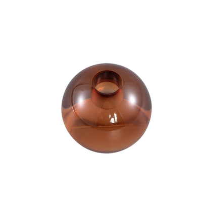 PTMD Mezzi Dark Brown glass ball kandelaar
