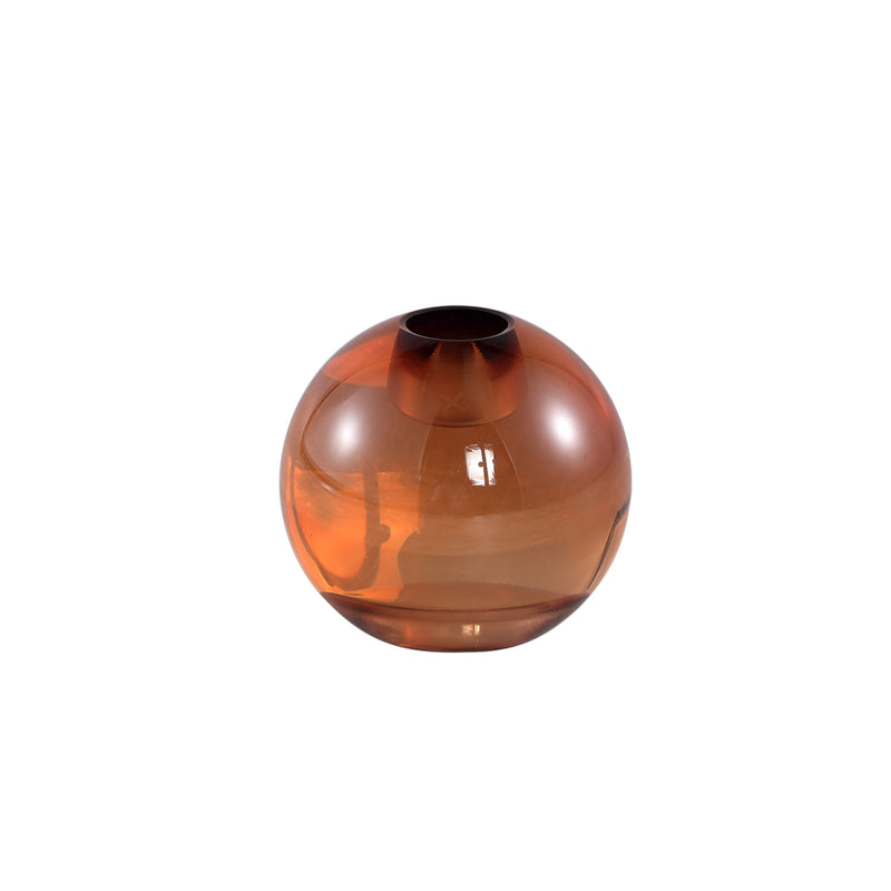 PTMD Mezzi Dark Brown glass ball kandelaar