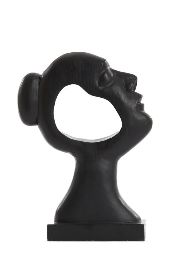 Ornament 27x8,5x37,5 cm MASIMA hout mat zwart