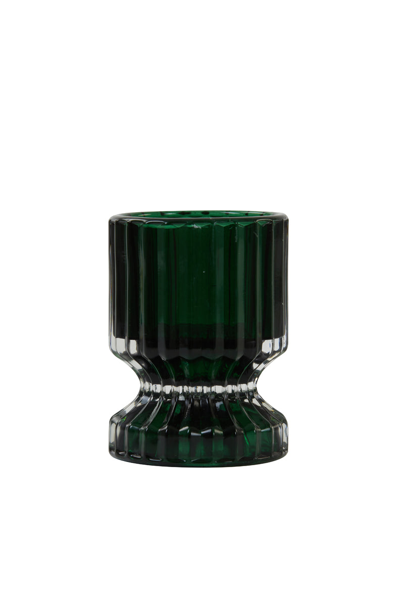 Theelicht Ø7x10 cm PIP glas donker groen