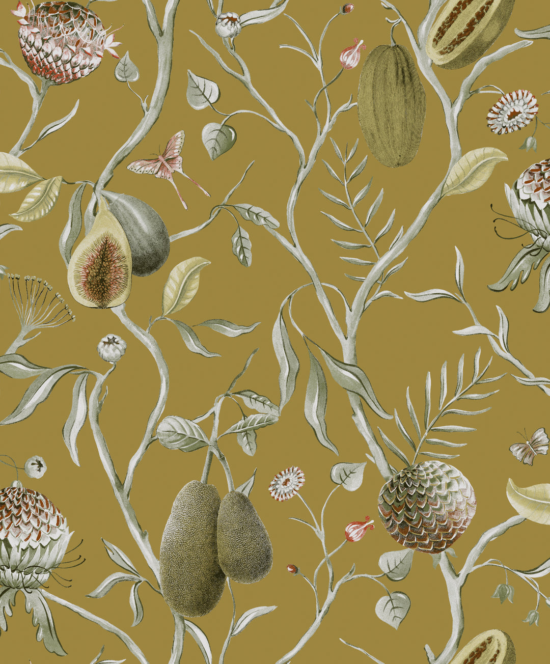 Khrôma Cabinet of Curiosities - Papaya  Mandarin CAB603 Behang