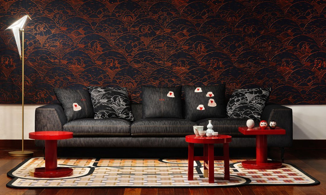 Arte Moooi Rendez vous Tokyo Blue MO3001 Indigo Macaque