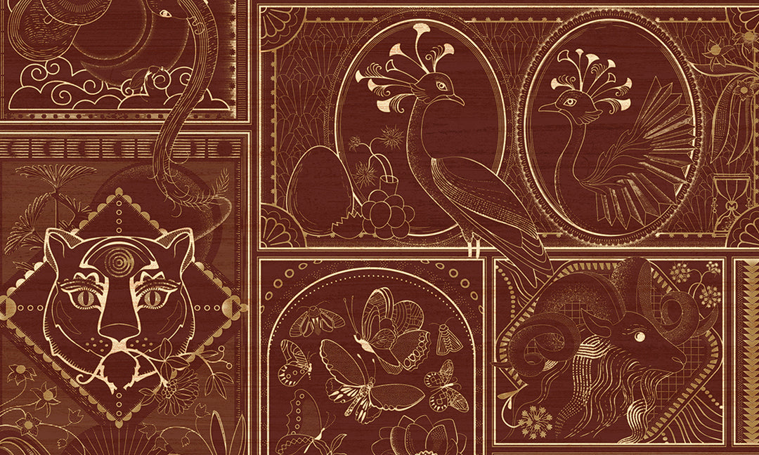 Moooi wallcovering Golden Tiger MO4041 Jarrah