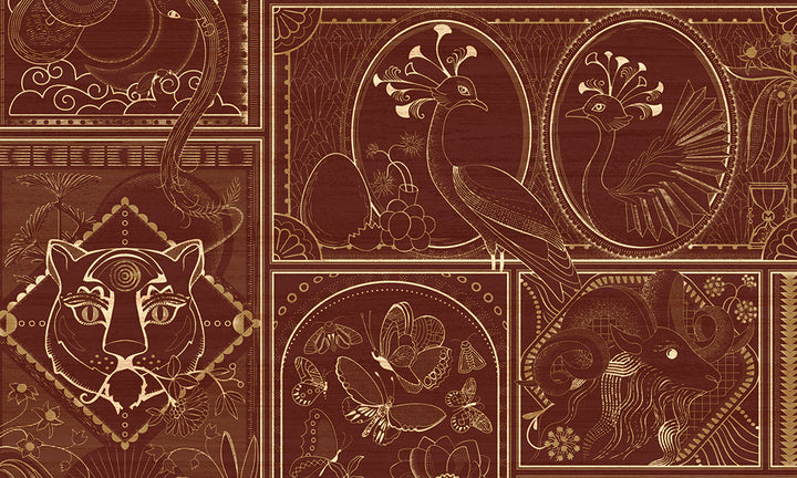 Moooi wallcovering Golden Tiger MO4041 Jarrah