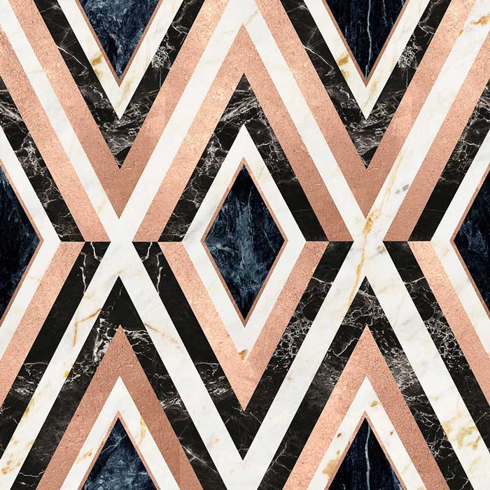 Mind the Gap Diamonds in Copper Metallic edition Wp20291 behang