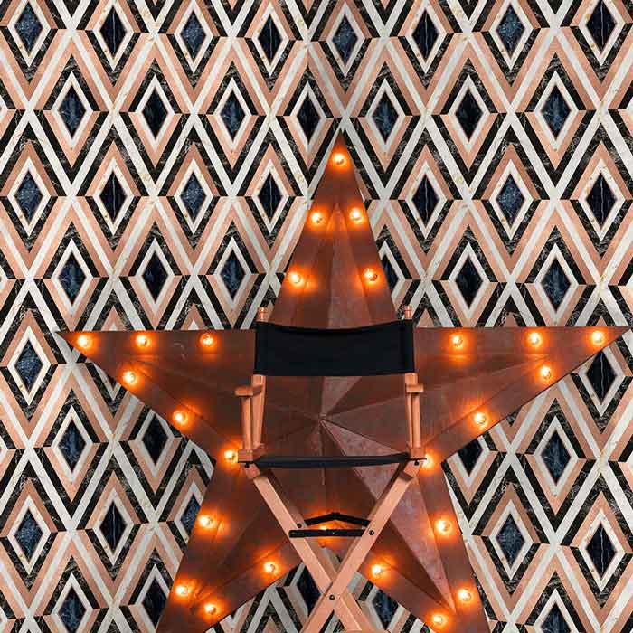 Mind the Gap Diamonds in Copper Metallic edition Wp20291 behang