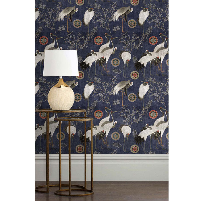 Mind the Gap Tsuru Indigo WP20392 behang