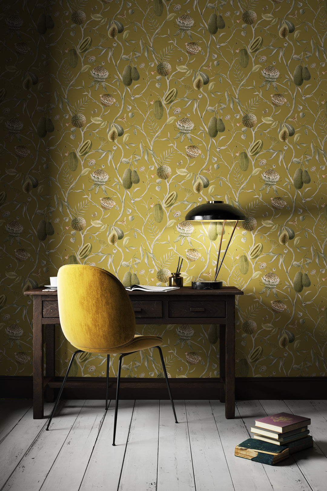 Khrôma Cabinet of Curiosities - Papaya  Mandarin CAB603 Behang