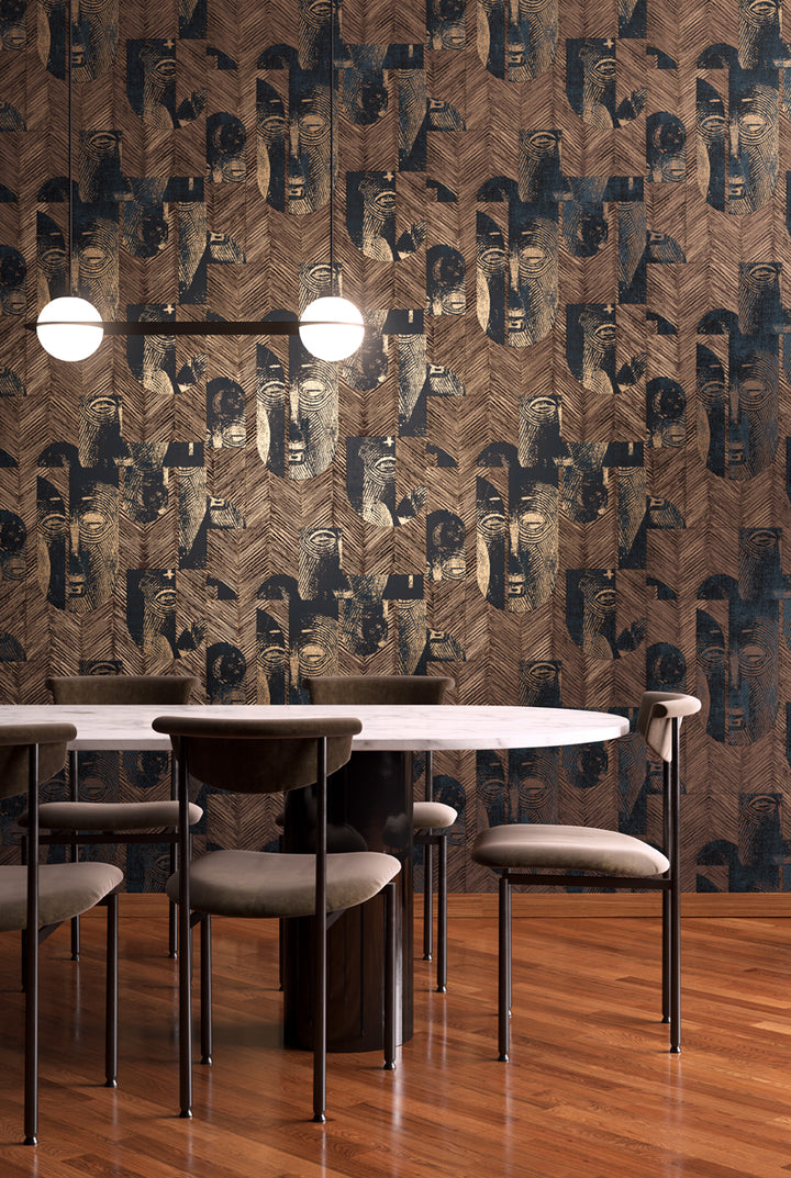 Khrôma Tribute Mask Slate TRI301 Behang