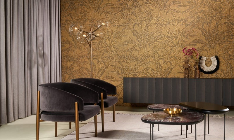 Klaar Pennenvriend Isaac Arte Savanna 22020 Dark Copper luxe behang – Pauw Interieur