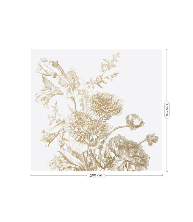 Kek Amsterdam Engraved Flowers goud MW-029