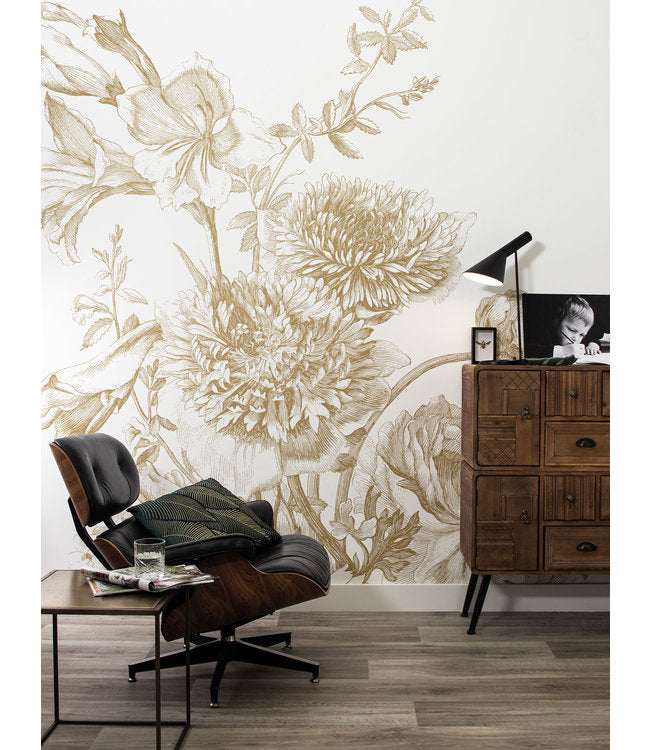Kek Amsterdam Engraved Flowers goud MW-030