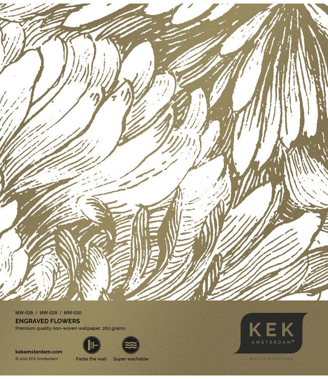 Kek Amsterdam Engraved Flowers goud MW-030