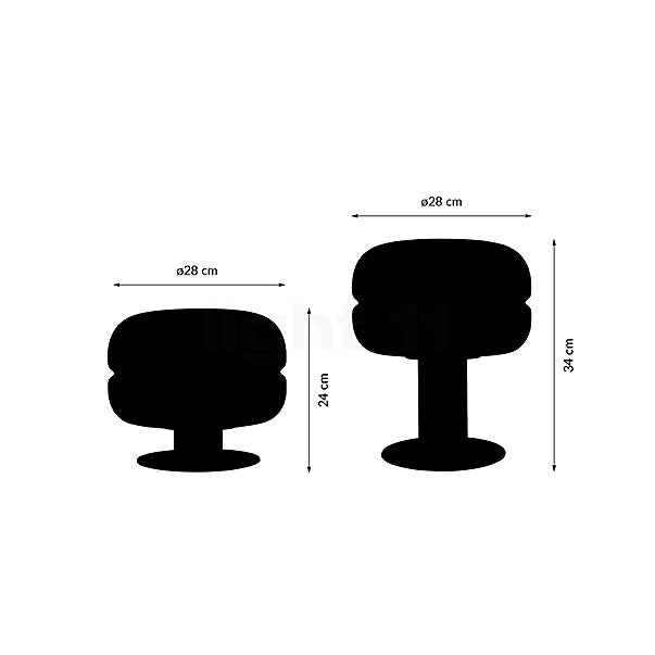 Villeroy & Boch Havanna zwart tafellamp laag