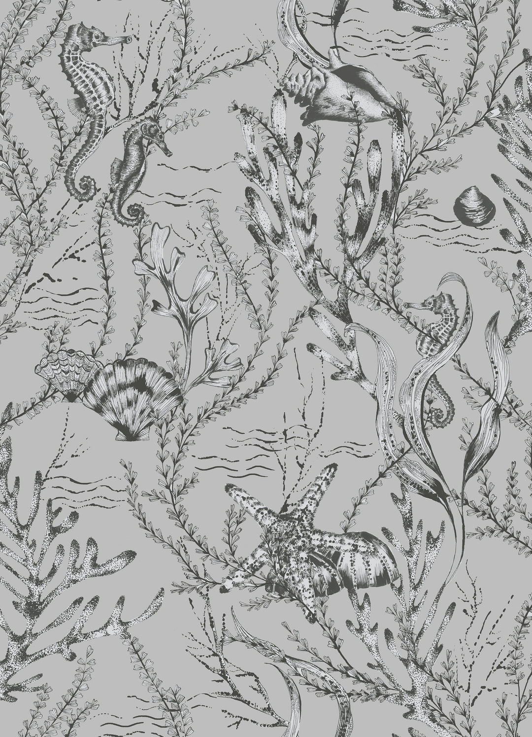 Hooked on Walls Hidden Treasures 70031 Seahorse high gloss metal foil