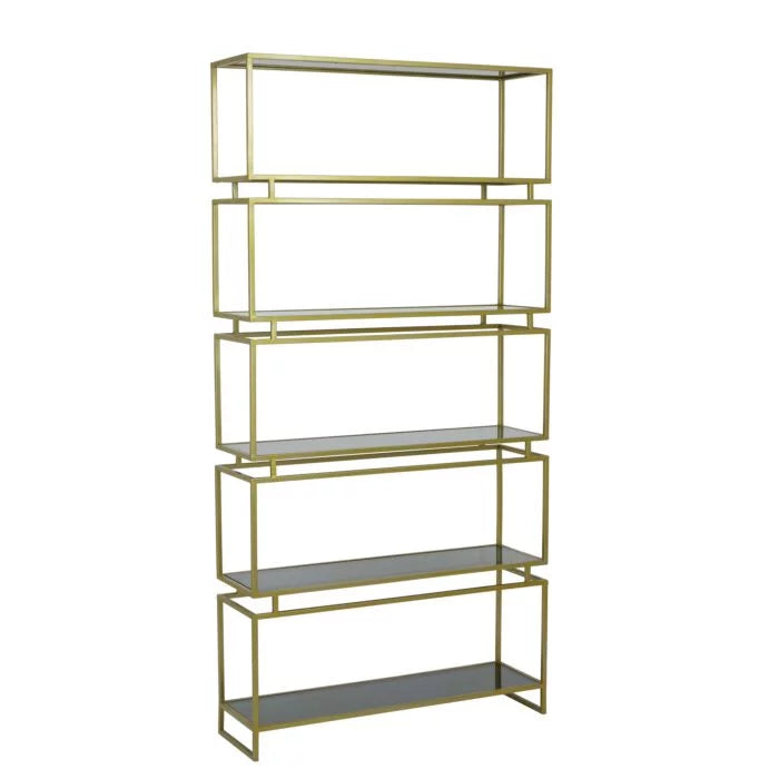 Light & Living stellingkast brons smoke glas Lucambo