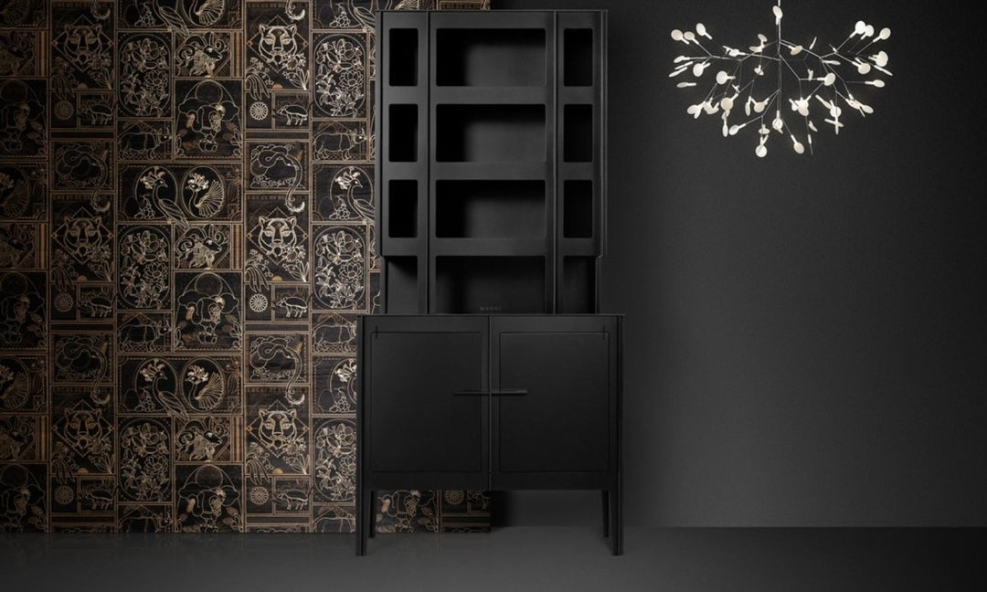 Moooi wallcovering Golden Tiger MO4040 Ebony