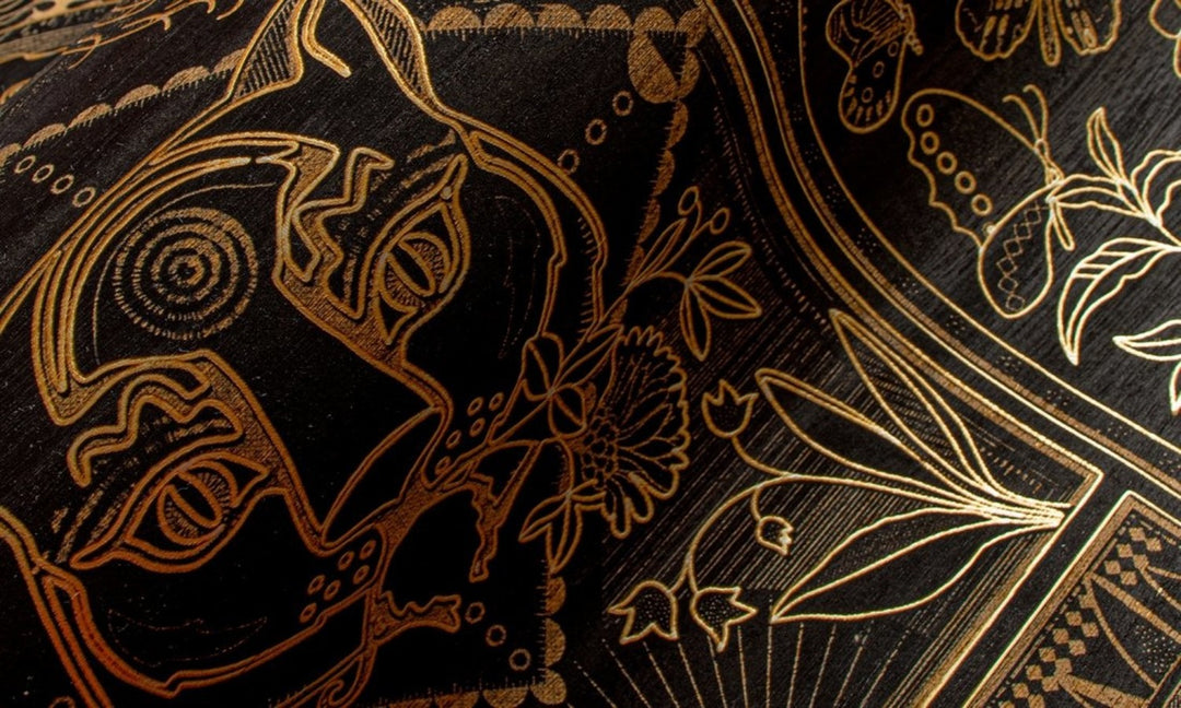 Moooi wallcovering Golden Tiger MO4040 Ebony
