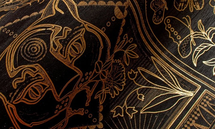 Moooi wallcovering Golden Tiger MO4040 Ebony