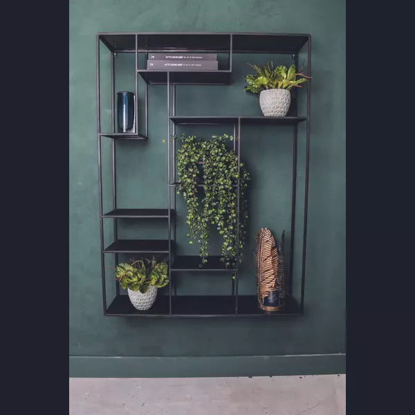 PTM wandkast Thijn zwart metaal