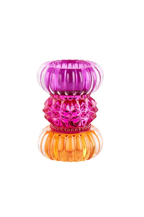 Sari kristalglas waxinelichthouder roze Gift Company – Pauw Interieur